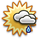 Partly cloudy Drizzle