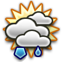 Partly cloudy Snow flurries