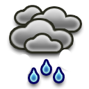 Mostly cloudy Moderate rain